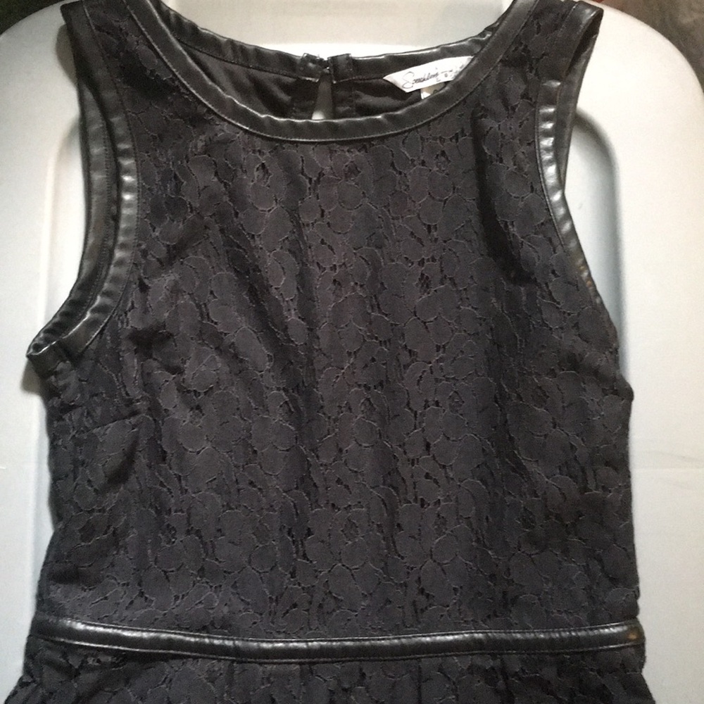 NWOT Speechless dress with faux leather trim